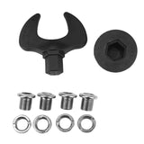 Bicycle Crank Arm Set Wear Resistant 34T CNC Machining Hollow Aluminium Alloy Bike Chainring Set Integrated with Tools for