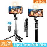 Portable 41 Inch Selfie Stick Phone with Wireless Remote Extendable Tripod Stand 360 Rotation For iPhone Samsung Xiaomi