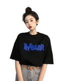 Brand Retro Cartoon BF Style Oversize Male And Female Couple Short Sleeve T-shirt