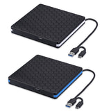 USB3.0 Type C External DVD RW Burner Slim Optical Disk Drive High Speed Transfer DVD Reader Plug and Play for Laptop PC Desktop
