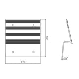 Truck Loading Ramp Kits - 8inch Aluminum Alloy Ramps with Bracket and Rubber Feet for Lawn Mower, Car, and Truck