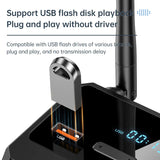 Bluetooth 5.3 Audio Receiver USB U-Disk Play Wireless Adapter R/L RCA/3.5MM AUX/Optical Fiber Jack For Car Kit Speaker Amplifier