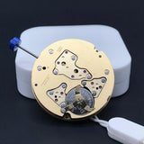 5030D/5030.D Ronda Quartz Movement Gold 13 Jewels Brand Watch Movt Replacements with Battery Inside