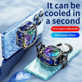 Magnetic Semiconductor Mobile Phone with Digital Display Coog Fan for IPhone Samsung Xiaomi PUBG Game Flat Radiator