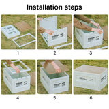 27L Camping Large Capacity Bench Chopping Board Lightweight Car Storage Food Box for Outdoor Tourist