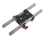 Camera Base Plate With Dual 15Mm Rod Rail Clamp Suitable For Rabbit Cage And DSLR Rig Camera Parts Accessories