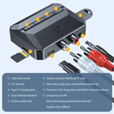 NFC Bluetooth 5.3 Audio Receiver 3.5mm AUX RCA USB U-Disk/TF HIFI Stereo Music Wireless 5.0 Adapter With Mic For Car Kit Speaker
