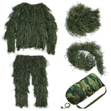 Camouflage Hunting Ghillie Suit Secretive Hunting Aerial Shooting Clothes Sniper Suits Camouflage Clothing With Cover Bags