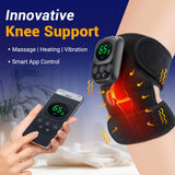 Smart EMS Microcurrent Knee Massager Shoulder Brace Adjustable Vibrations Heating Pad Wireless Electric Body Massage Tools