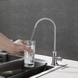 1pc Stainless Steel 304 Drinking Water Faucet for Kitchen Sink - Reverse Osmosis or Water Filtration System
