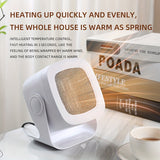 1pc, Electric Desktop Heater, Small Heater With Heating And Fan Modes, Mini Heater, 800W High Power, Suitable For Bedrooms, Living Rooms, Study Rooms, Offices And Other Places Home Decor Room Decor Back To School Supplies Winter Essential