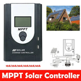 MPPT Solar Charge Controller 12V 24V Automatic Detection System Protection Safe Charging Solars Panel Regulator 10A 20A 30A 60A