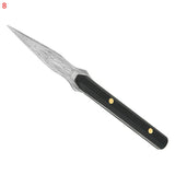 1PCS Stainless Steel Ebony Chinese Puer Tea Needle Cutter Damascus Pattern Tea Knife Prying Tea Tool For Home Tearoom Store