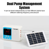 Intelligent Watering Device Garden Drip Irrigation Device Double Pump Controller for Plants Solar Energy Timer System Automatic