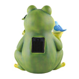 Solar Animal Statues Resin Figurine Waterproof Outdoor Frog Sculpture for Garden Patio Lawn Yard Housewarming Gifts
