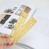 Templates Ruler Brass English Alphabets And Arabic Numerals Stencils With Symbols for Drawing, Bookmarks 13x3cm
