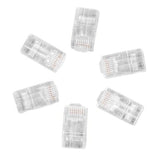 100 Rj45 Through Holes 8P8C Perforated Cat6 Category 6 Unshielded Crystal Network Modular Plug