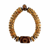 Natural Agate Tibetan Bone Couple Bracelet