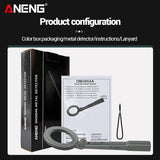Electronic Detecting Device Airport Security Metal Detector 180°Foldable Head with Light and Sound Alerts