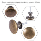 25PCS Vintage Door Drawer Knobs 30mm Antique Kitchen Cabinet Cupboard Handles, for Dresser and Cabinet, Old Bronze