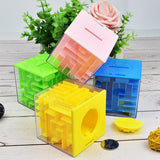 4 Pack Maze Gift Boxes, Perfect Money Holder Puzzle Brain Teasers For Kids And Adults Durable 7X7x7cm