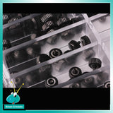 100pcs/Box Black Repalcement Assort Size 3mm~8mm Steel Crown Repair Parts for watchmakers