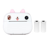 Kids Instant Printer 2.4 Inch Screen Dual Camera Timer Shooting 1080P Video Recording Thermal Inkless Printing