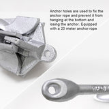 0.7/1.5KG Grapnel with 65ft Rope and Buoy Marine Anchor for Kayak Fishing Canoes Jet Ski SUP Board