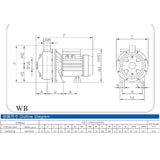 750W Sanitary Pump 2Wb70/075 Stainless Steel Centrifugal Water Pump Sanitary Beverage Pump Pressure Boiler Water Supply Pump