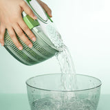 Vegetable Dehydrator Creative Manual Water Salad Spinner Fruit Drain Basket Dryer Hand Crank Kitchen Household Gadget