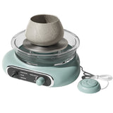 Mini Clay Art Kit - 4.7" Electric Pottery Wheel with Petal Support and Speed Control for Kids and Adults.