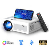 Retail 1080P Projector 12000LM Home Theater Video Projector With Wifi+BT For HD, USB, VGA, AV, IOS And Android Phone