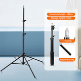 Adjustable 200cm 4-Leg Metal Tripod Stand 1/4 Inch Screw for Studio Reflector Softbox LED Video Ring Light