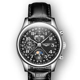 GUANQIN Mechanical Luxury Moon Phase Men's watches Stainless steel Sapphire mirror watch for men Multifunctional automatic Watch