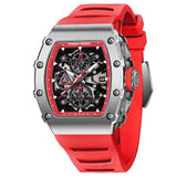 Pagani Design 2023 New Men's Quartz Watches Skeleton Dial 100M Waterproof Sport Rectangle Sapphire glass Watch for Men