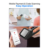 3-in-1 Barcode Scanner Handheld 1D Bar Code Reader Support BT 2.4G Wireless USB Wired Connection with Charging & Scanning