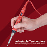 JCD 908U Electric Soldering Iron Tool Kit 100W 220V/110V LCD Lighting Soldeing Station Adjustable Temperature Digital Multimeter Repair Kit with Plier