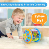 Infant Toys-3D Ocean Projector Toys, Crawling Learning Prone Toys That Can Light Up Music