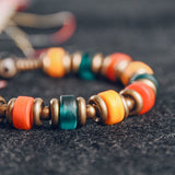 Colored Glaze Mix And Match Copper Bead Bracelets