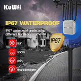3000Mbps KuWFi 2.5G port lte wireless sim card NSA/SA Enrutador 360 wifi coverage outdoor 5g router