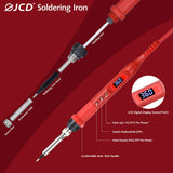 JCD 908U Electric Soldering Iron Tool Kit 100W 220V/110V LCD Lighting Soldeing Station Adjustable Temperature Digital Multimeter Repair Kit with Plier