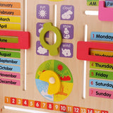 Kids Wooden Calendar Board Game Weather Season Time Teaching Clock Toys For Children Early Learning Educational Toy