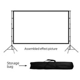 Projector Stand 100/120in Portable Projection 16:9 4K HD Rear Front Projections Movies Screen with Carry Bag