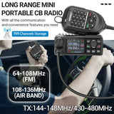 ABBREE AR-2520 25W Mobie Air 108-520MHz Full Band 999 Channels Amateur GPS Car Radio Station with Mic