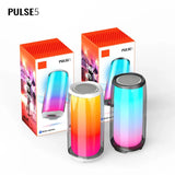 Family K Song Bluetooth Speaker Portable Column RGB Atmosphere Lamp Audio Boombox Outdoor Waterproof Subwoofer with Mic Hot Sale