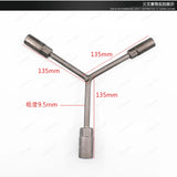 1Electric car motorcycle universal three-pronged socket wrench Y-shaped hexagonal sleeve maintenance tool