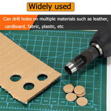 6Pcs Hollow Bits -Leather Hole Punch Tool Flexible Extension Hexagonal Handle Drill Bit Set