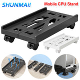 CPU Holder Stand with 4 Caster Wheels Mainframe Bracket Elevate and Organize Your Computer Tower