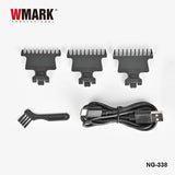 2024 New WMARK NG-338 Professional Oil Head Engraving Electric Selg Clippers Charging Seat Hair Trimmer for Men