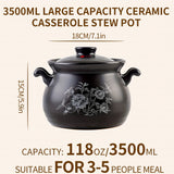 1pc Ceramic Casserole Dish With Lid, Ceramic Stew Soup Pot, High Temperature Resistant And Heat Resistant, Perfect For Kitchen